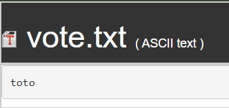 Capture vote.txt modifié